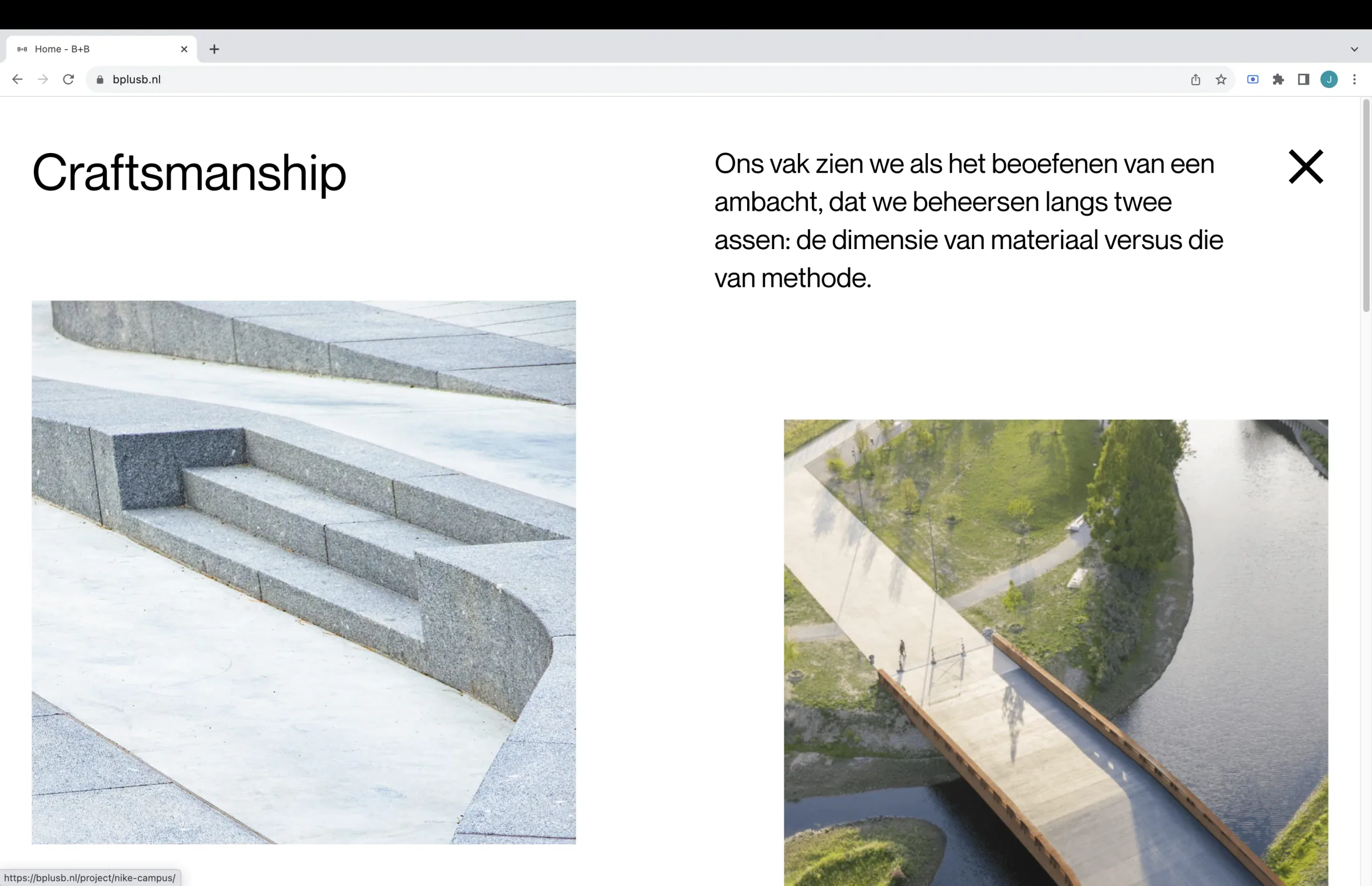 B+B Landscape architecture — Webdesign, Art Direction video & photography — design by Studio Jord Noorbeek