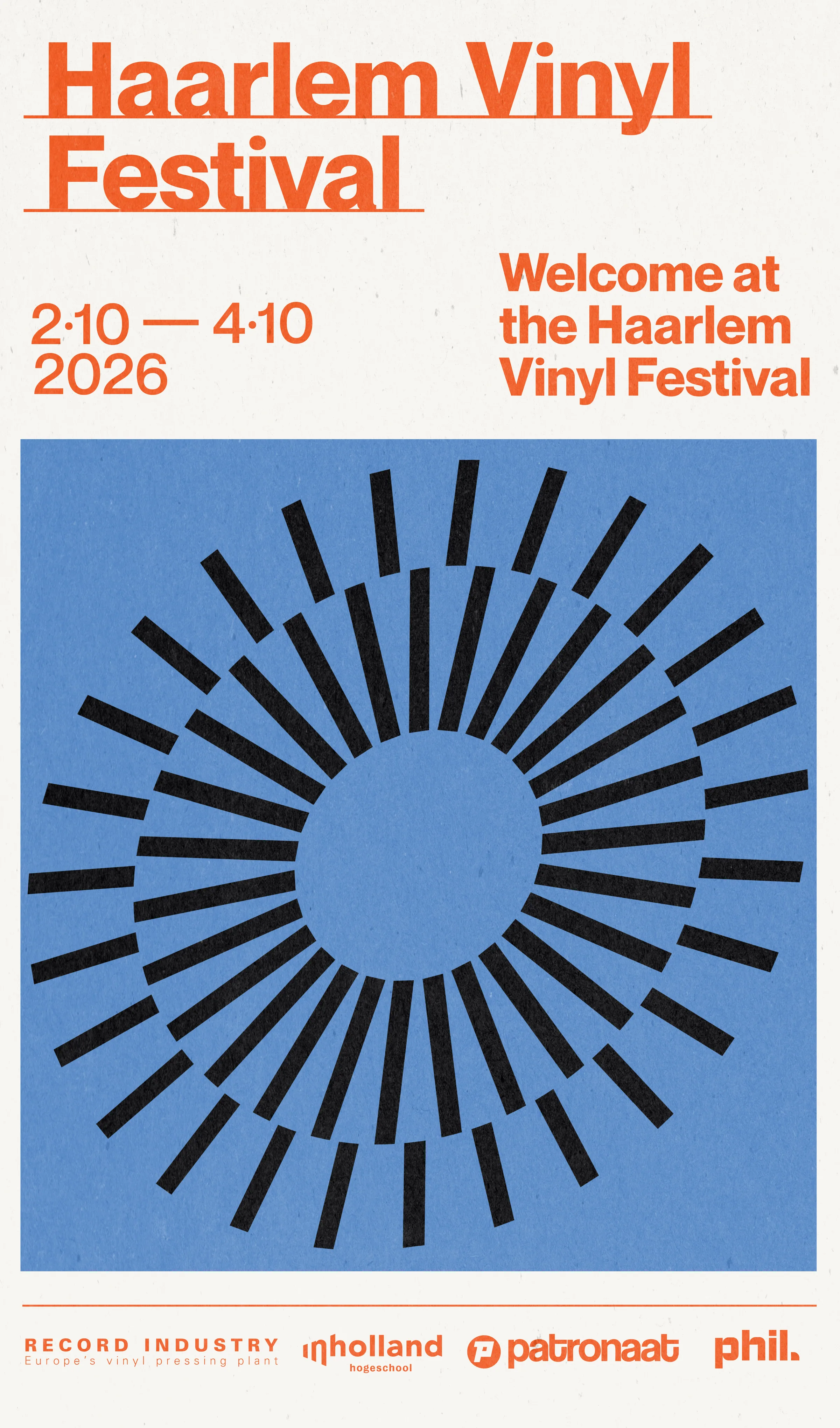 Haarlem Vinyl Festival — Visual identity, campaign, signage — design by Studio Jord Noorbeek